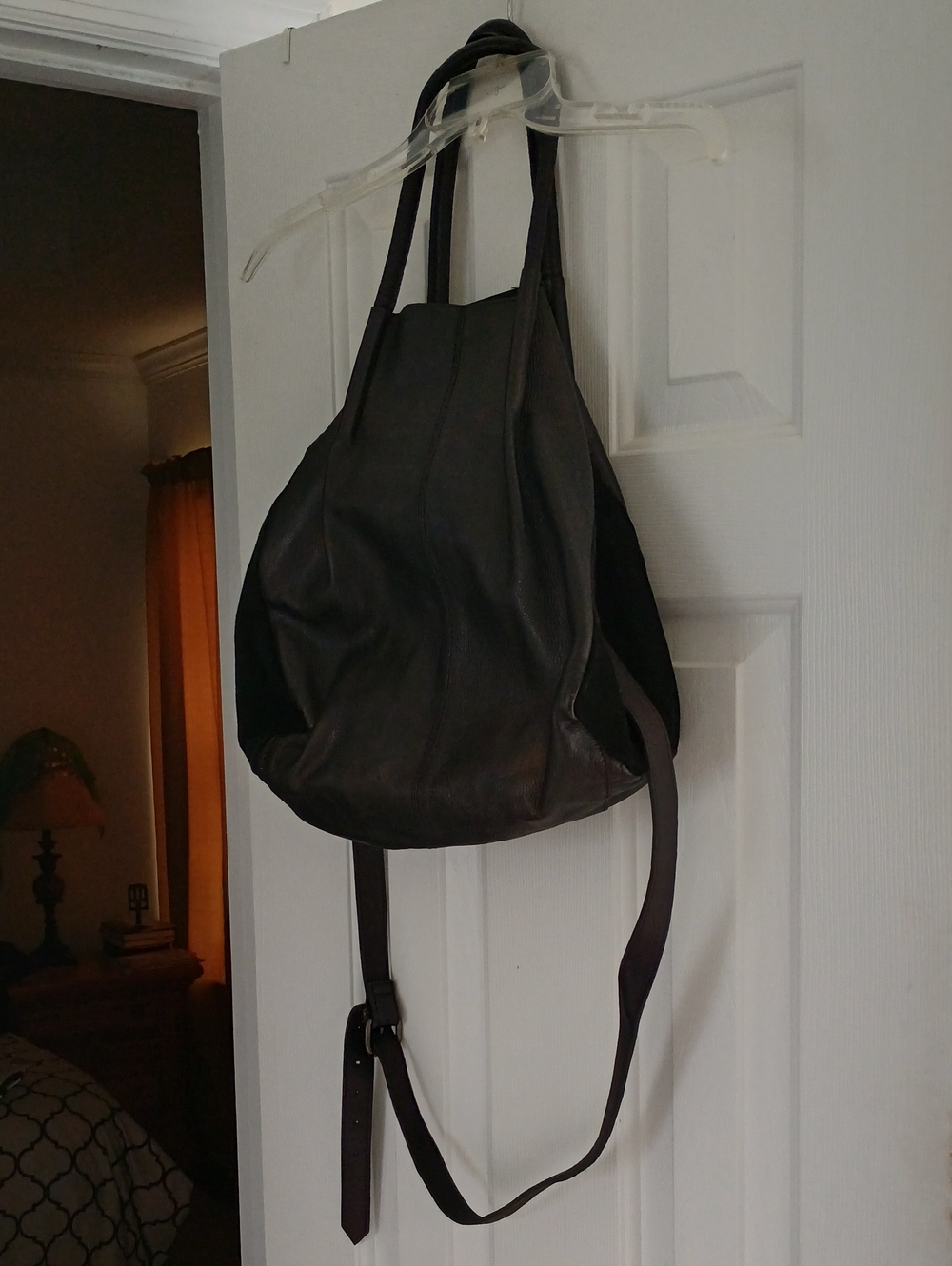 Free People Leather and Suede Slouchy Tote Bag Crossbody Purse